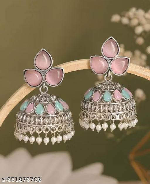 Traditional Gold Tone Ethnic Jhumka Earrings