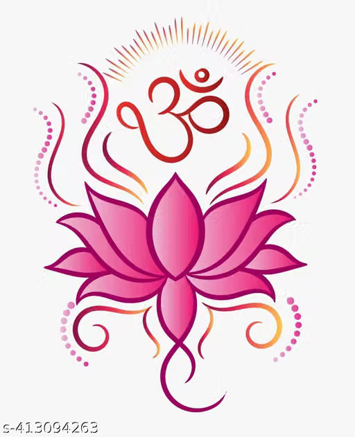 HD om wall sticker, Size 30x48cm wall sticker multicolor wall decal for home wall design and creative wall sticker for bedroom living room, kids room, hall and various place