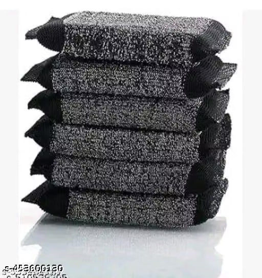 Pack of 6 Stainless Steel Kitchen Scrubbers