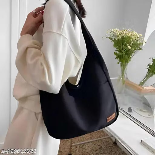 Canvas Black Laptop Tote Bag