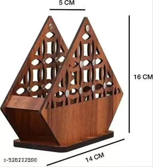 Wooden Tissue and Napkin Holder Stand with Tissue Paper