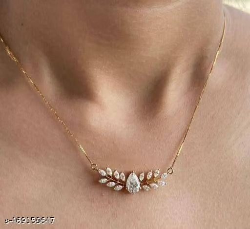 Gold Plated Allure Chain Pendant Necklace