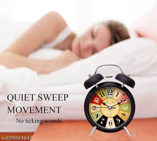 Black Rainbow Twin Bell Alarm Clock