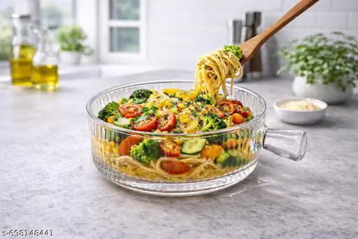 Clear Glass Serving Bowl for Kitchen and Dining
