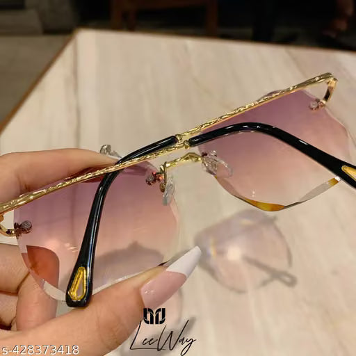 Gold Square Leeway Dark Sunglasses