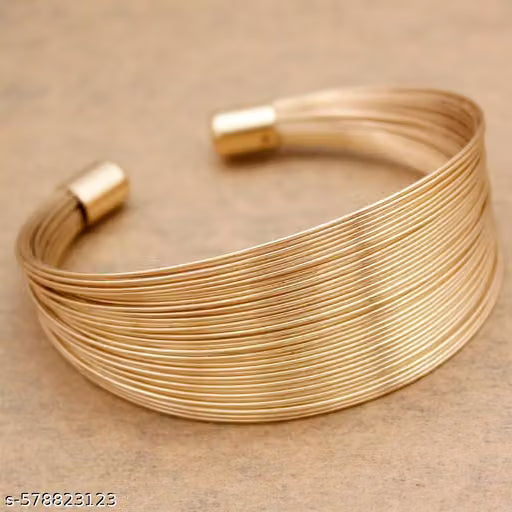 Gold Plated Minimal Adjustable Cuff Bangle