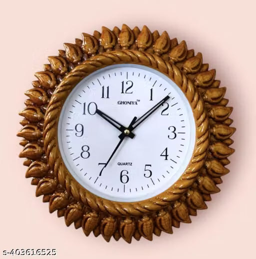 Yellow Ship Wheel Nautical Wall Clock