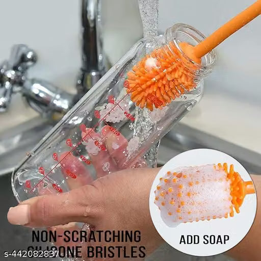 Pack of 2 Long-Handle Silicone Cup Cleaning Brushes