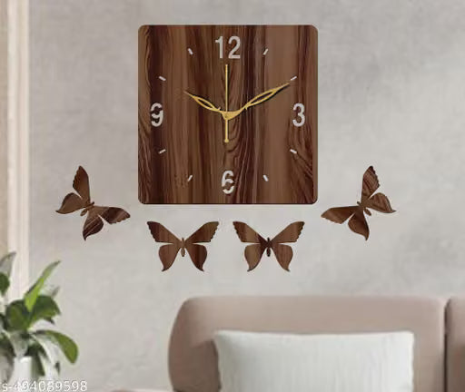 Compact Wenge Wooden Wall Clock 25 cm