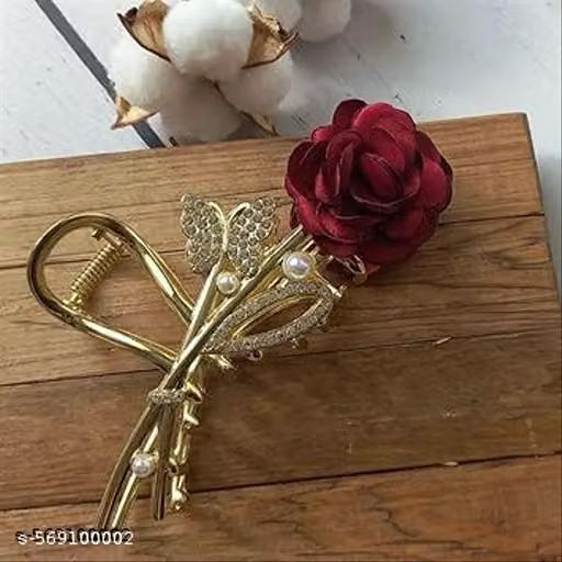 Metal Flower Hair Claw Clip