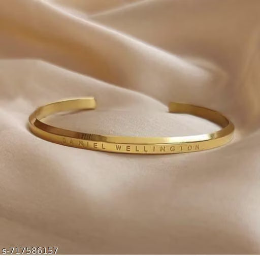 Classic Minimal Gold Open Cuff Bracelet