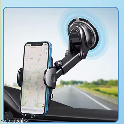 Car Dashboard and Windshield Phone Holder with Suction Cup and Telescopic Arm