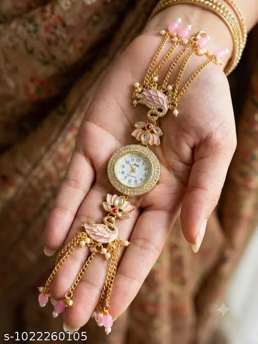 Gold Plated Traditional Kashmiri Style Bracelet Watch