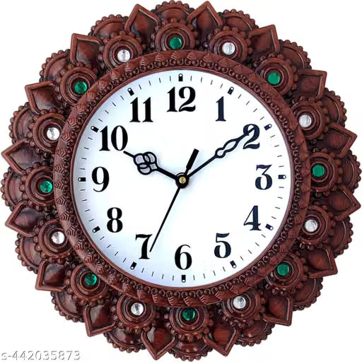 Designer Wooden Analog Wall Clock 26 cm