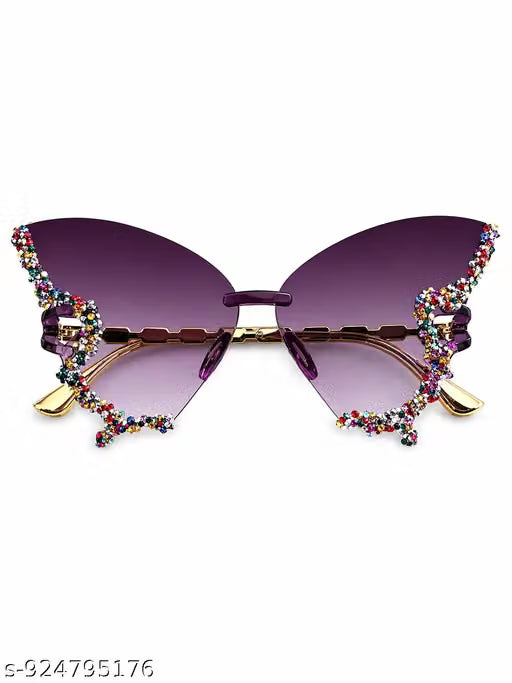 Gold Oversized Fashion Frame Sunglasses