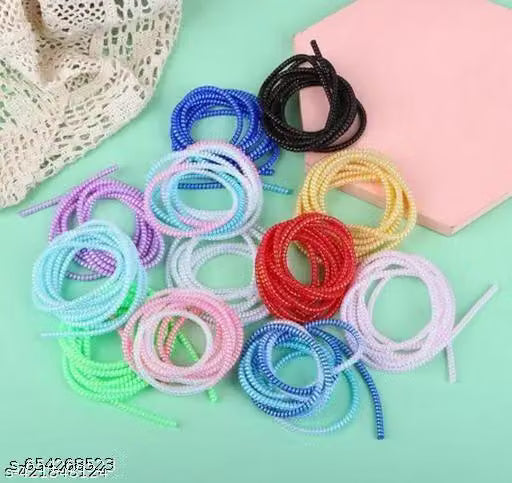 5-Piece 1.5-Metre Triple-Colour Spiral Cable Protector Set