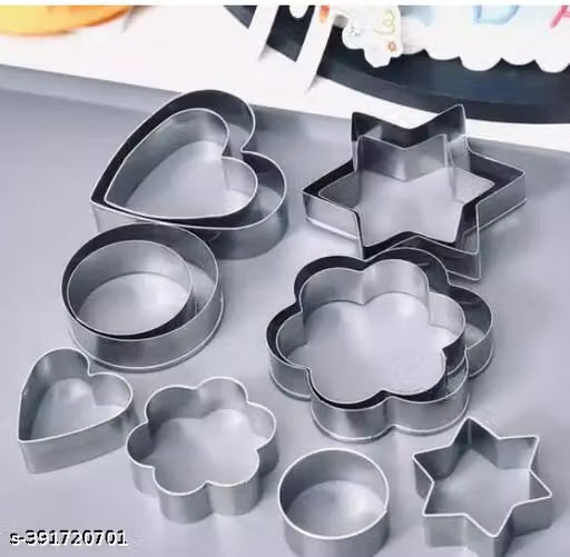 Stainless Steel Cookie and Pastry Cutter Set, 8 Pieces