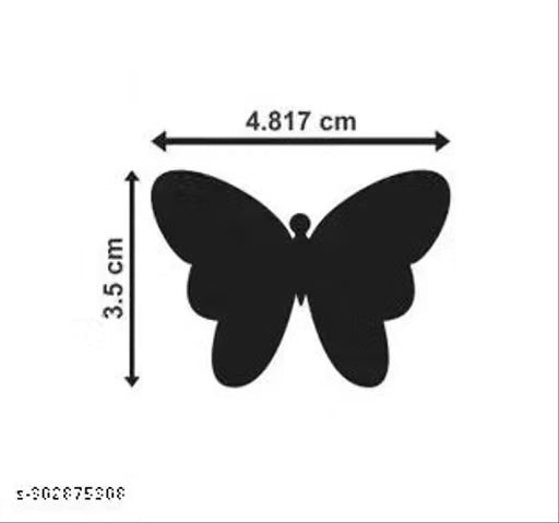 Plouf 35 butterfly silver mirror wall stickers, mirror stickers for wall, acrylic mirror wall decor sticker, wall mirror stickers, mirror wall sticker
