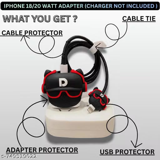 Flexible Spiral Charging Cable Protector Set