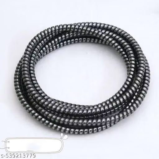 1.5-Metre Shiny Black Spiral Charging Cable Protector