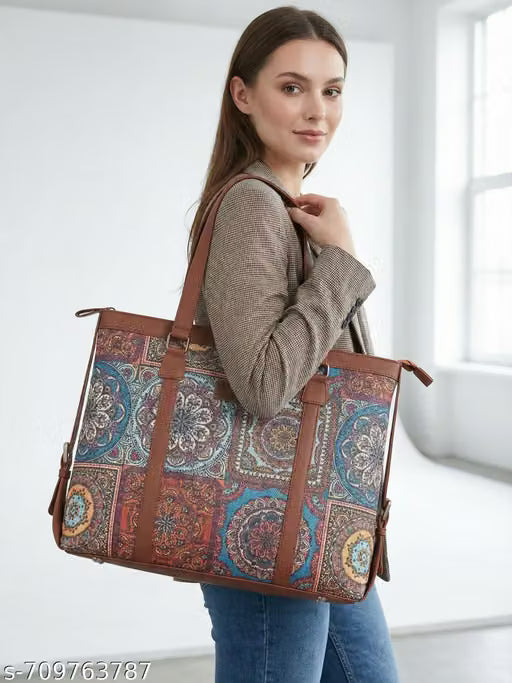 Printed Women Multicolor Printed Tote Bag Tote Handbag