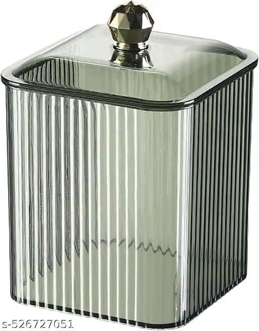 Cotton Pad and Cotton Swab Storage Holder with Lid