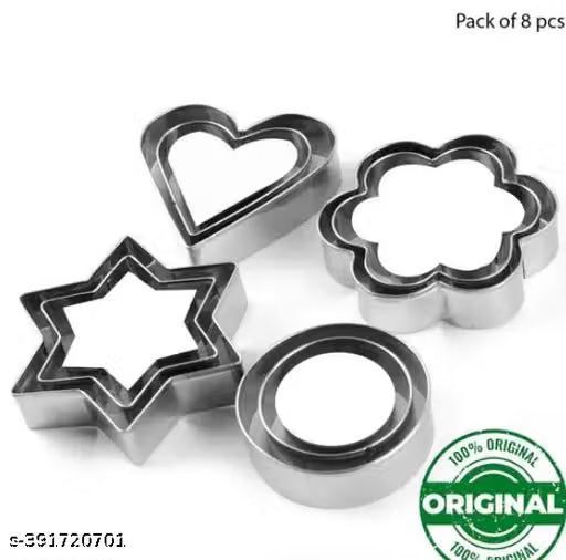 Stainless Steel Cookie and Pastry Cutter Set, 8 Pieces
