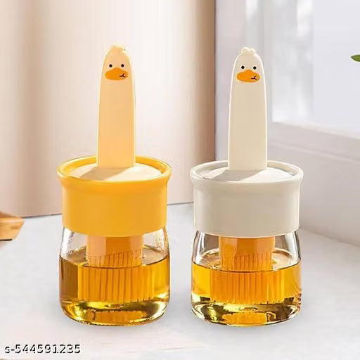 2-in-1 Oil Dispenser Bottle with Silicone Basting Brush Set