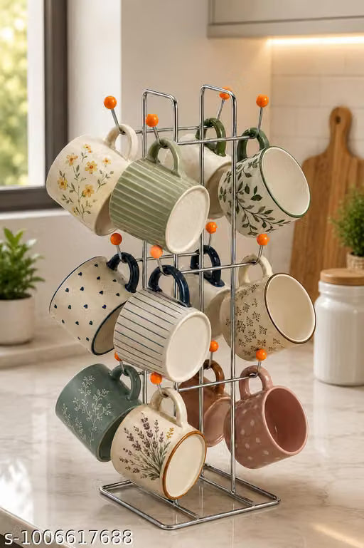 Stainless Steel Mug Stand and Cup Rack for 12 Cups