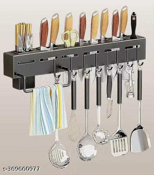 Wall-Mounted Stainless Steel Kitchen Utility Rack