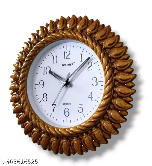 Yellow Ship Wheel Nautical Wall Clock