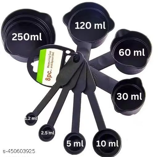 8-Piece Measuring Cup and Spoon Set for Baking