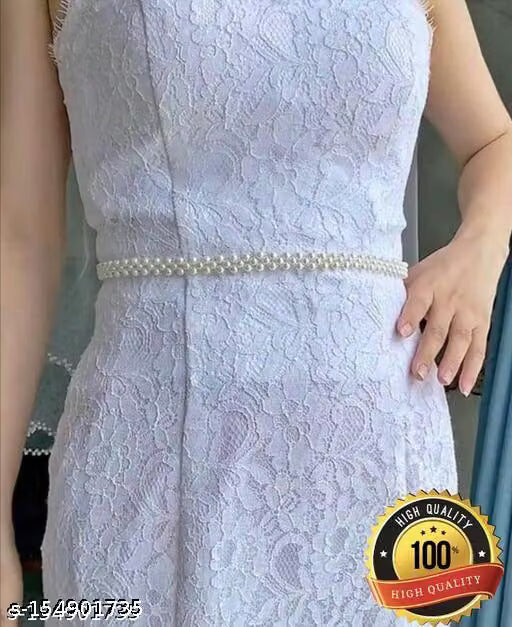 Women Embellished Beaded Waist Belt