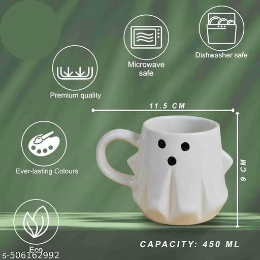 250ml Ghost Print Ceramic Mug