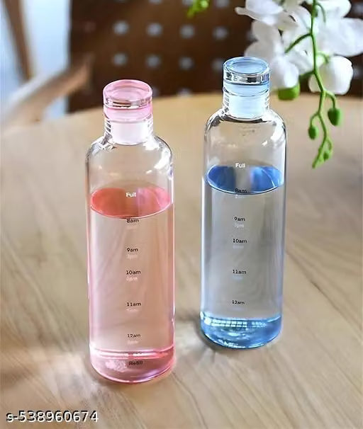 Set of 2 Borosilicate Glass Water Bottles – 500ml Each
