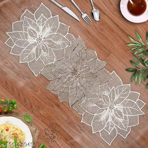 Gold PVC Table Runner for Dining Table Decor