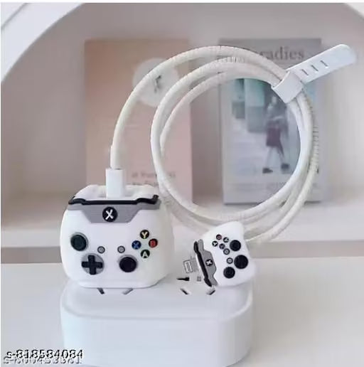 White Game Controller 3D iPhone Charger Cover