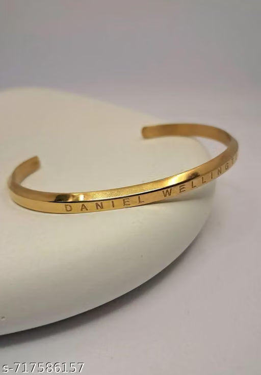 Classic Minimal Gold Open Cuff Bracelet
