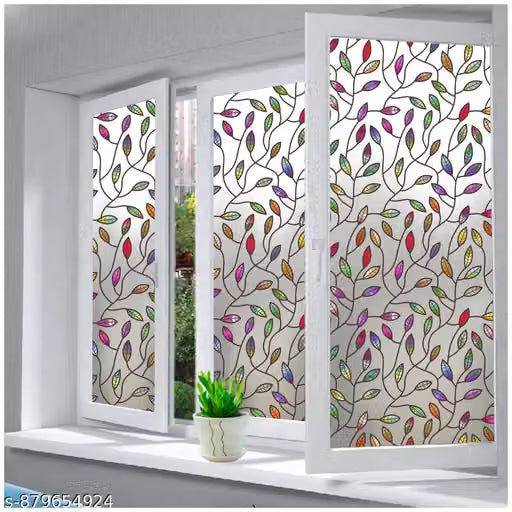 Aastha Print By - Dotted Glass Flims Printed (24 x50 Inch ) Pack Off - 1 Pcs Multi Shinny Stons Sticker Window Films Privacy Glass Film Self Adhesive Decorative Film for Bathroom/Door Window/Heat Control/Sidelight/Anti UV Control Stickers