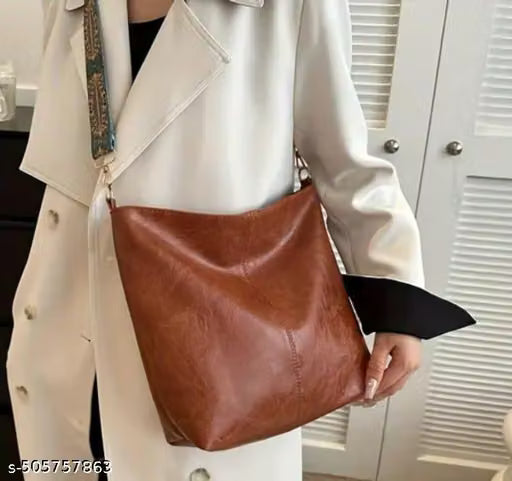 Textured Brown Elegant Fashionable Women’s Handbag