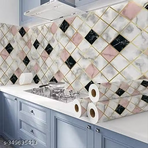 60 x 200 CM kitchen wall stickers oil proof heat resistant | wallpaper for kitchen | kitchen oil proof wall sticker | kitchen platform sticker | wallpaper for living room
