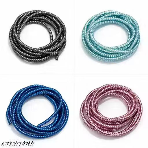 4-Piece Multicolour Spiral Cable Protector Set