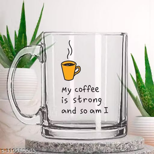330ml Transparent Love Quote Coffee Mug