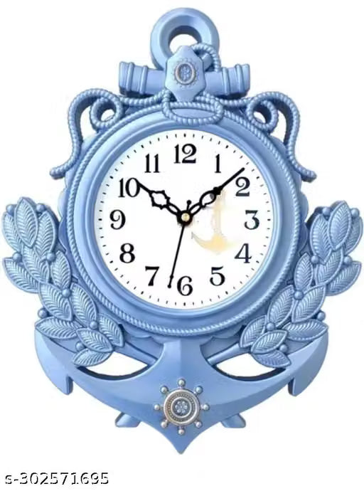 Black Glass Finish Analog Wall Clock 26 cm