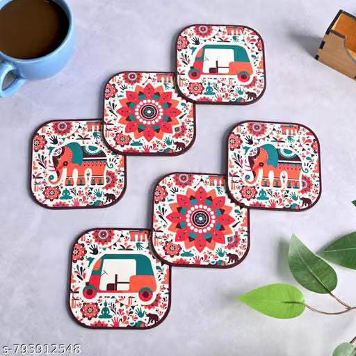 Square Wooden Tea and Coffee Coaster