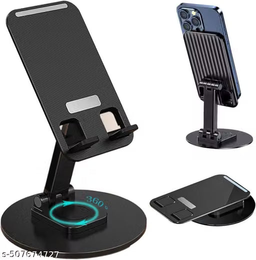 Adjustable Foldable Desktop Phone Stand with Non-Slip Grip