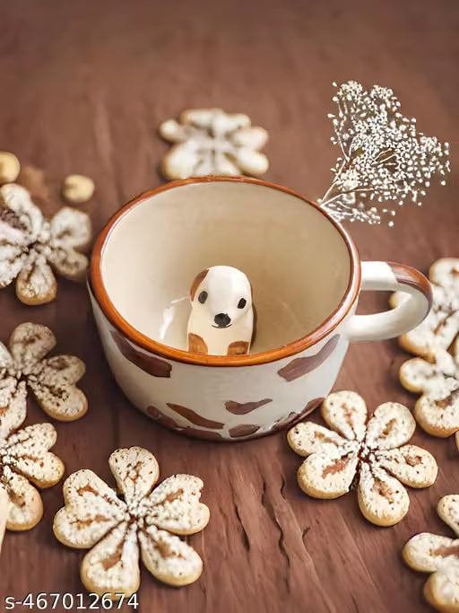 3D Puppy Design Ceramic Coffee Mug