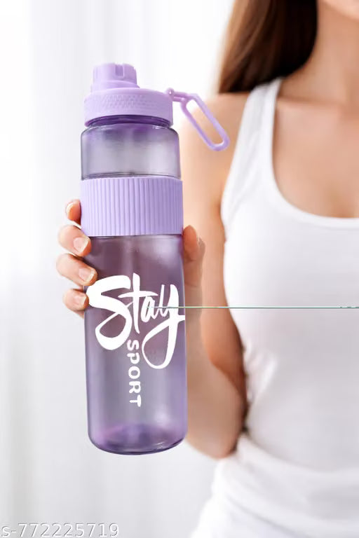 1L Plastic Water Bottle with Rubber Grip – Purple