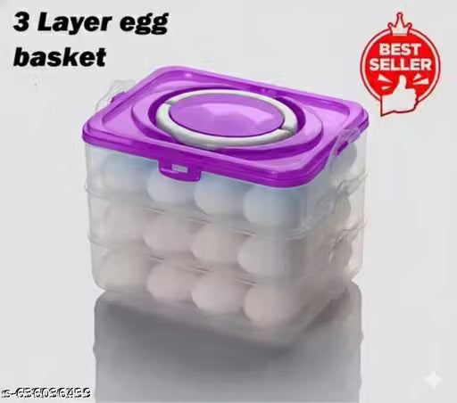 36-Grid Egg Storage Tray with Lid for Refrigerator