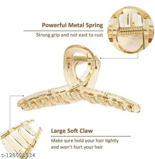 White Pearl Hair Claw Clip Set of Three